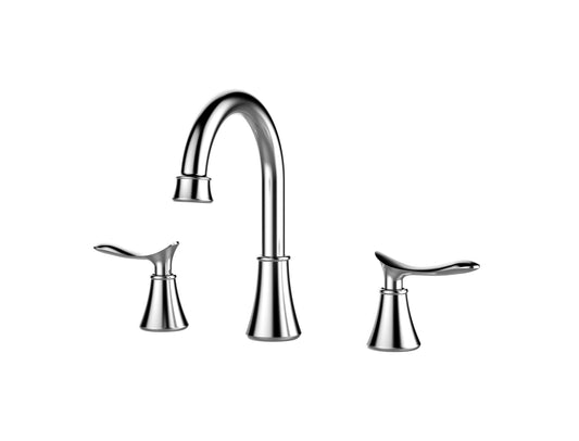 Bathroom Faucets, Brushed Nickel Bathroom Faucet for Sink 3 Hole - 2 Handles